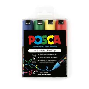 POSCA PC-8K 4 Pack Poster Markers Multicoloured