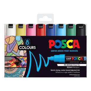 POSCA PC-8K 8 Pack Poster Markers Multicoloured