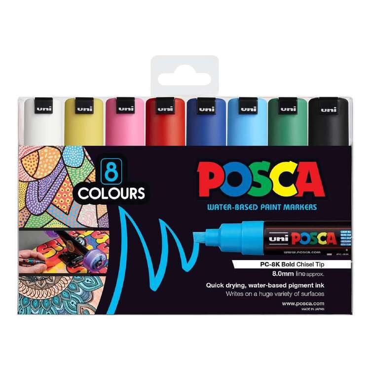POSCA PC-8K 8 Pack Poster Markers