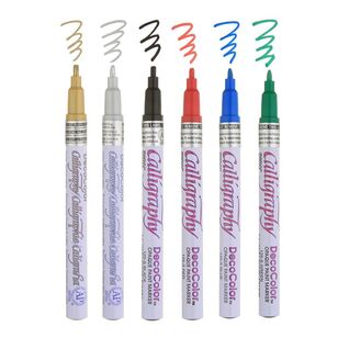 Marvy Calligraphy Paint Marker Set 6 Pack Multicoloured