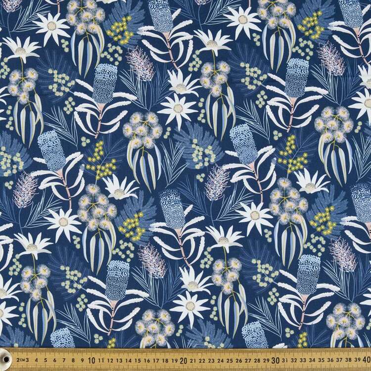 Jocelyn Proust Moonlit Flora Digital Printed Montreaux Drill Fabric
