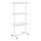Living Space Foldable 3 Tier Airer With Wheels White