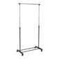 Living Space Single Garment Rack With Wheels Stainless Steel