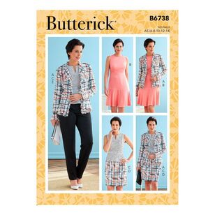 Butterick Sewing Pattern B6738 Misses' Jacket, Dress, Top, Skirt & Pants