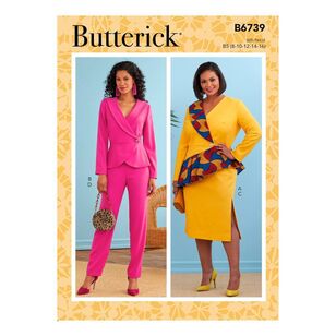 Butterick Sewing Pattern B6739 Misses' Jacket, Dress, Top, Skirt & Pants