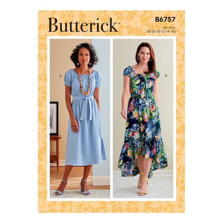 Butterick Sewing Pattern B6757 Misses' Dresses & Sash