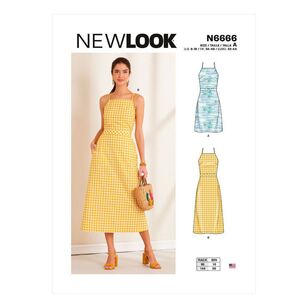 New Look Sewing Pattern N6666 Misses' Halter Dresses With Back Tie 10 - 22