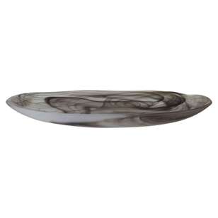Dine By Ladelle Bodhi Large Glass Oval Plate Black 33 x 22 cm