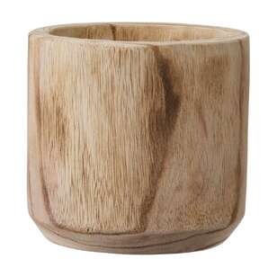 Wood 15.5 cm Planter Pot Natural 15 x 15.5 cm