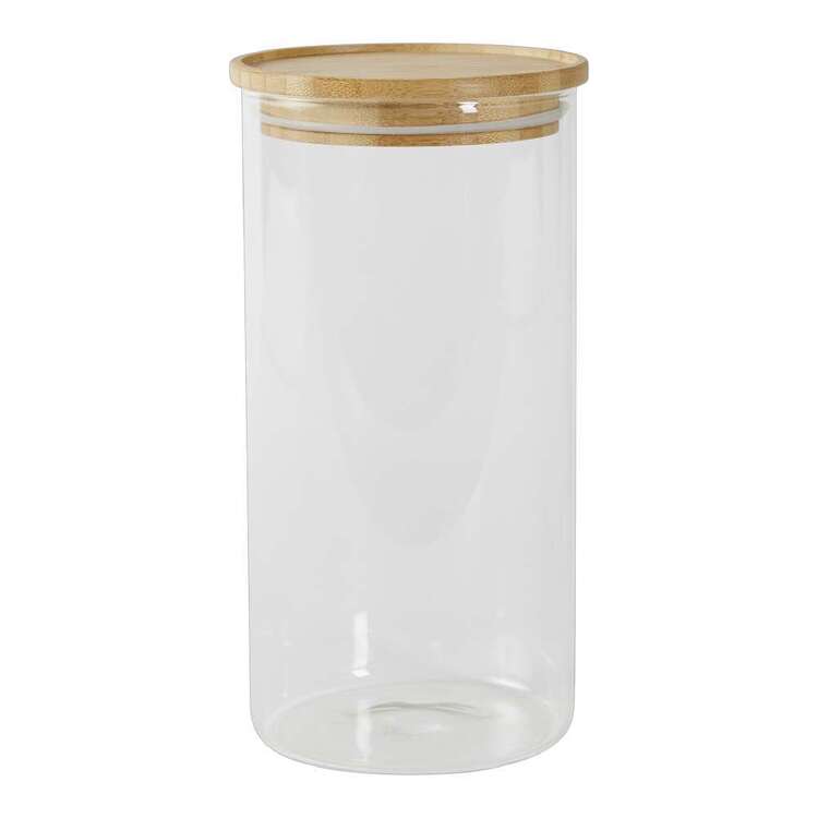 Culinary Co 1.5L Glass Canister With Bamboo Lid