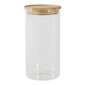 Culinary Co 1.5L Glass Canister With Bamboo Lid Clear 1.5 L