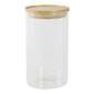 Culinary Co 1.3L Glass Canister With Bamboo Lid Clear 1.3 L