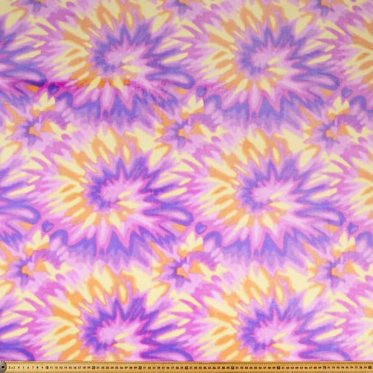 Tie Dye Printed 148 cm Deluxe Velour Fleece Fabric