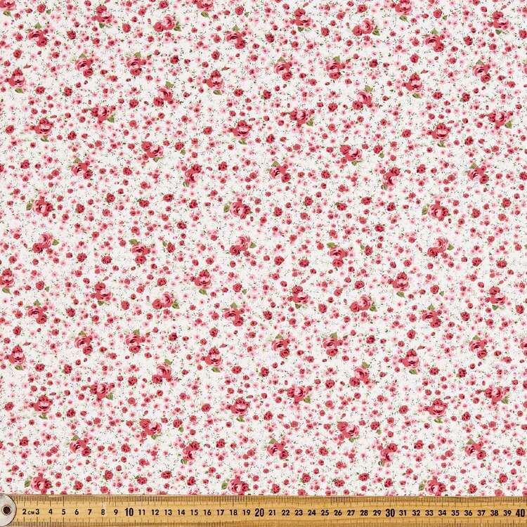 Floral Bouquet Small Rose Cotton Fabric