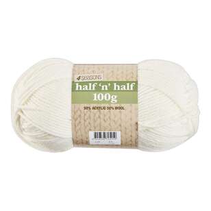 4 Seasons Half N Half 100g Yarn Cream