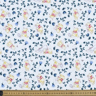 Disney Winnie The Pooh Friends Dream Among The Flowers Cotton Fabric Multicoloured 112 cm