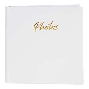 Photo Album With 200 Photos White 22 x 22 x 5 cm