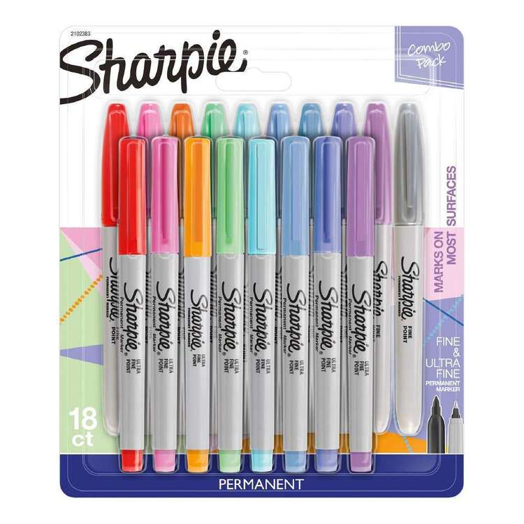 Sharpie 18 Pack Permanent Markers Combo Pack