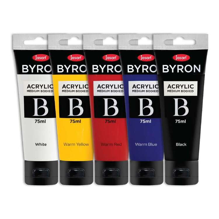 Jasart Byron 75 ml Primary Acrylic Paint Set 5 Pack