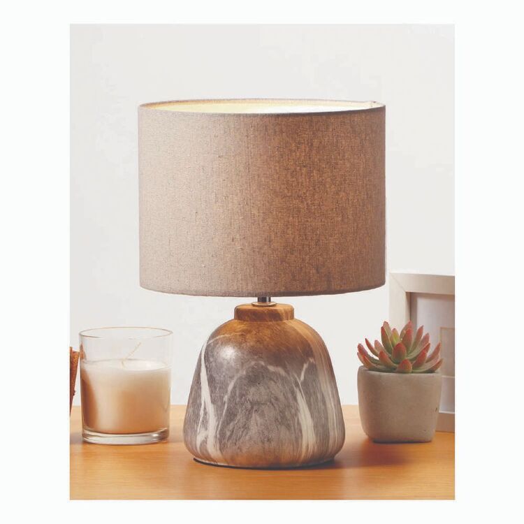 Cocoon Comfort Marble Table Lamp Grey 22 x 32 cm