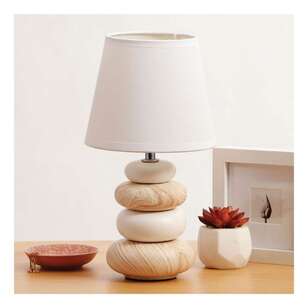 Cocoon Comfort Seiren Table Lamp Natural & White 16.5 x 31 cm