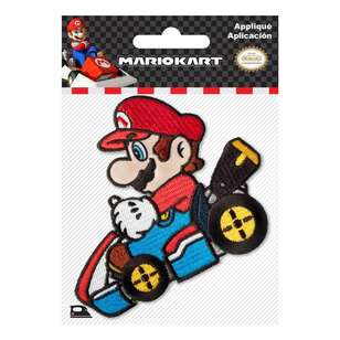 Nintendo Applique Small Mario Kart Motif Multicoloured