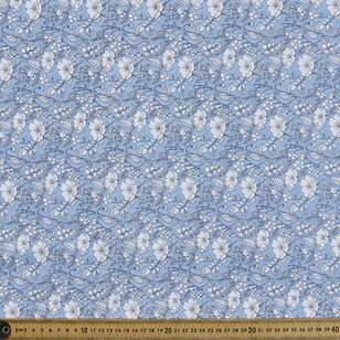 Country Garden TC Poppy Printed 112 cm Polycotton Fabric Blue 112 cm