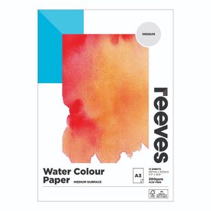 Reeves 12 Sheets Watercolour Pad White