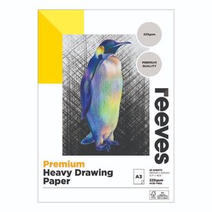 Reeves 225 gsm Premium Heavy Drawing Pad White