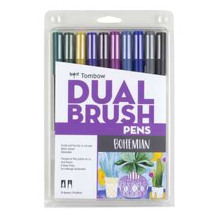 Tombow Dual Brush Pen Set 10 Pack Bohemian