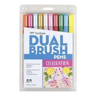 Tombow Dual Brush Pen Set 10 Pack Celebration