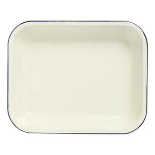 Wiltshire Enamel Oblong Baking Dish White 2.5 L