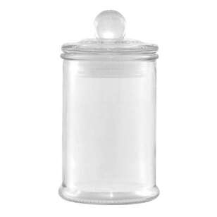Small Storage Jar With Lid Clear 11 x 6 cm