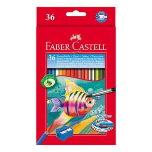 Faber Castell Classic 36 Pack Watercolour Pencils Multicoloured