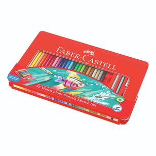 Faber-Castell Classic Watercolour Pencils 48 Pack  Multicoloured
