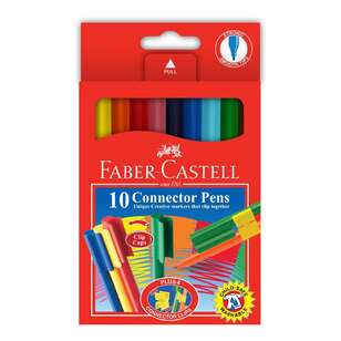 Faber-Castell Connector Felt Tip Marker 10 Pack  Multicoloured
