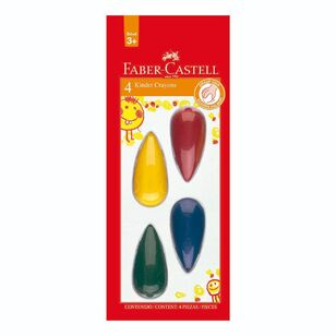 Faber Castell Early Learning 4 Pack Grasp Crayons Multicoloured