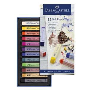 Faber Castell 12 Pack Creative Studio Soft Pastels Set Multicoloured