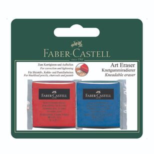 Faber Castell Artist Kneadable Eraser 2 Pack Multicoloured