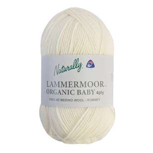 Naturally Lammermoor Organic 4 Ply 50 G Yarn Cream 50 g
