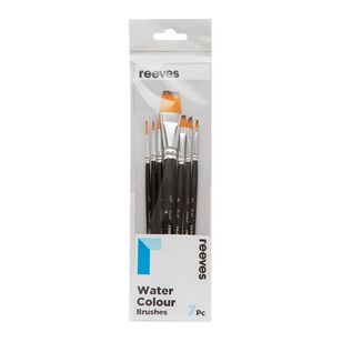 Reeves Watercolour Brush Golden Synthetic Set 7 Pack Multicoloured