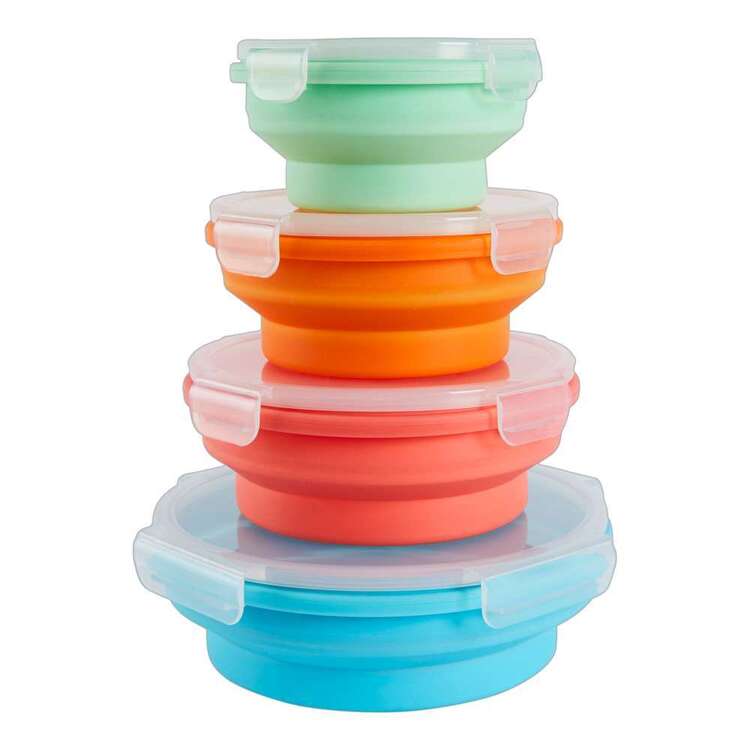 Living Space Collapsible 4 Piece Round Food Container