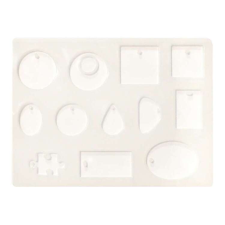 Ribtex Silicone Resin Pendants Mould Clear