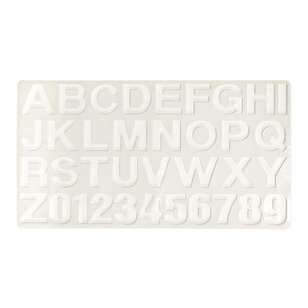 Ribtex Silicone Resin Alphabet Mould Clear