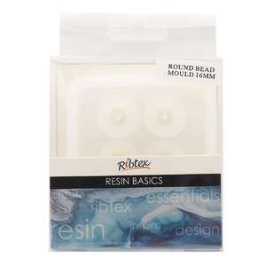 Ribtex Silicone Resin Round Bead Mould Clear 16 mm