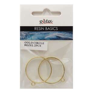 Ribtex Resin 2 Pieces Cricle Bezel Frame Gold