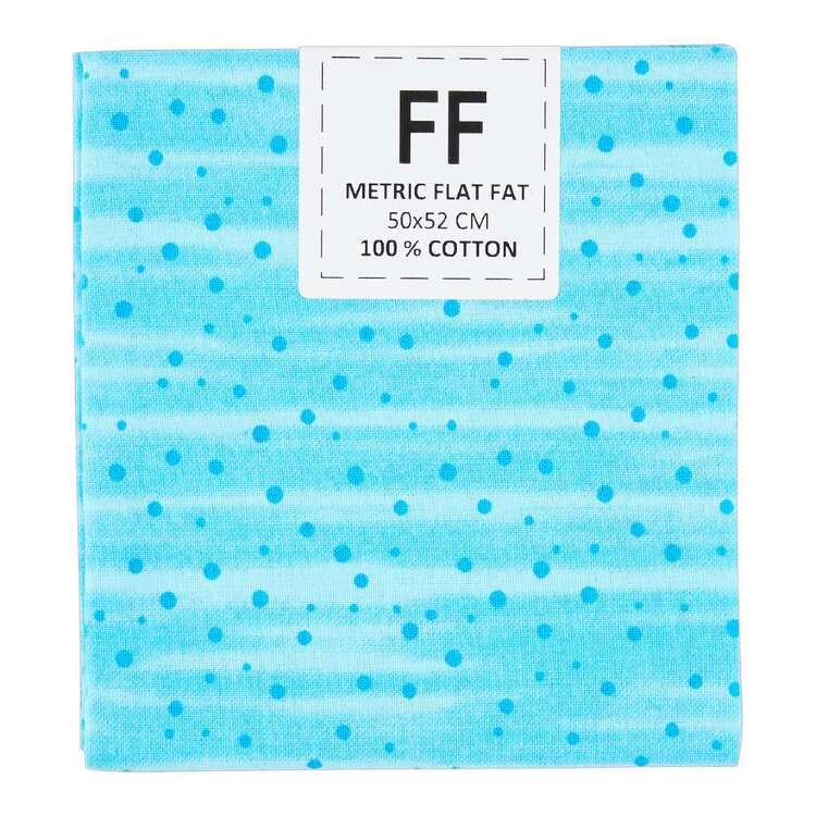 Waterfall Blender Cotton Flat Fat Aqua 50 x 52 cm