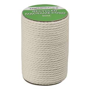 Crafters Choice Recycled Macrame Cord Natural 50 m