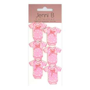 Jenni B Baby Onesie 6 Pack Stickers Pink