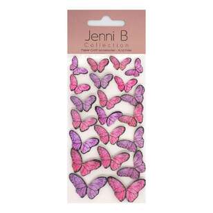 Jenni B 20 Pack Sparkle Butterflies Stickers  Purple